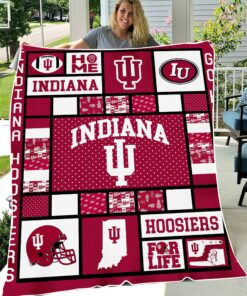 NCAA Indiana Hoosiers Sherpa Fleece Blanket Gifts For Fans