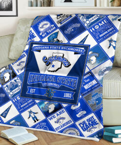NCAA Indiana State Sycamores Sherpa Fleece Blanket
