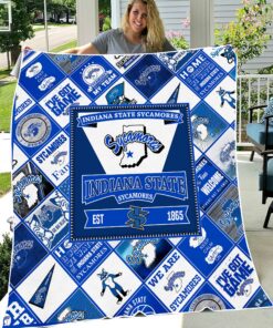 NCAA Indiana State Sycamores Sherpa Fleece Blanket