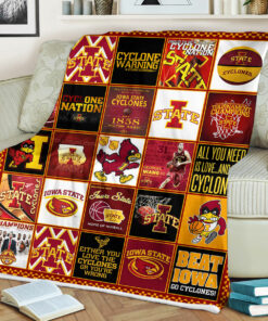 NCAA Iowa State Cyclones Sherpa Fleece Blanket College Student Gift