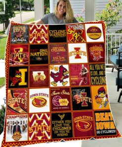 NCAA Iowa State Cyclones Sherpa Fleece Blanket College Student Gift
