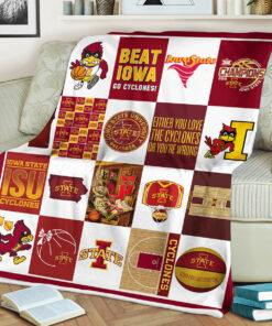 NCAA Iowa State Cyclones Sherpa Fleece Blanket Gifts For Fans