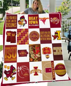 NCAA Iowa State Cyclones Sherpa Fleece Blanket Gifts For Fans