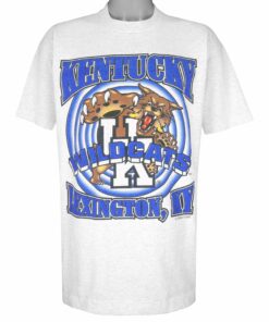 NCAA Kentucky Wildcats Big Logo T-Shirt 1990s Vintage Style Hoodie Sweatshirt Reprinted Full Size Gifts for Fans