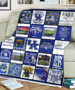 NCAA Kentucky Wildcats Sherpa Fleece Blanket College Student Gift
