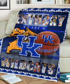 NCAA Kentucky Wildcats Sherpa Fleece Blanket Gifts for Football Fans