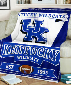 NCAA Kentucky Wildcats Sherpa Fleece Blanket Gifts for Kentucky Wildcats Fans