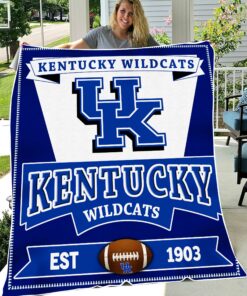 NCAA Kentucky Wildcats Sherpa Fleece Blanket Gifts for Kentucky Wildcats Fans