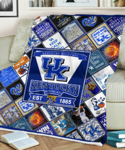NCAA Kentucky Wildcats Sherpa Fleece Blanket Gifts for Kentucky Wildcats Lovers