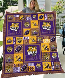 NCAA LSU Tigers Sherpa Fleece Blanket Gifts For Fans
