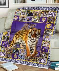 NCAA LSU Tigers Sherpa Fleece Blanket University Football Fan Gifts