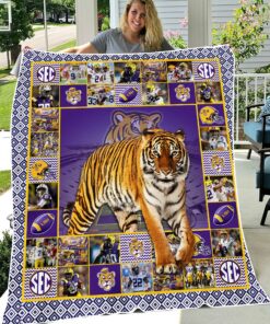 NCAA LSU Tigers Sherpa Fleece Blanket University Football Fan Gifts