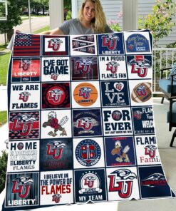 NCAA Liberty Flames Sherpa Fleece Blanket