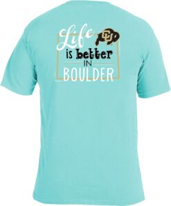 NCAA Life Is Better Comfort Color Short Sleeve T-Shirt, CU Buffs Sweatshirt, Shirt, Hoodie Gifts for NCAA Fans