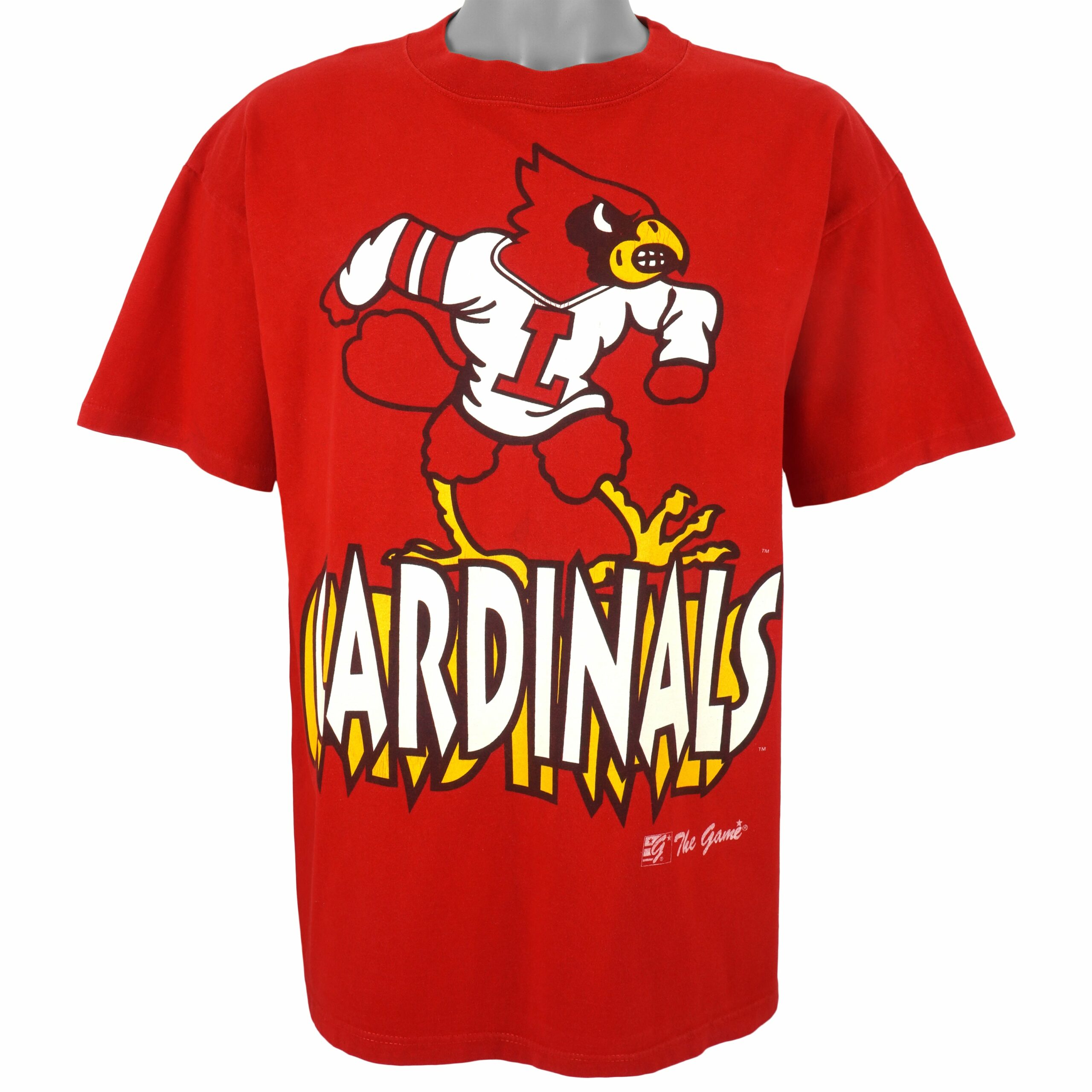 NCAA Louisville Cardinals Big Spell-Out T-Shirt 1990s Vintage Style Hoodie Sweatshirt Reprinted Full Size Gifts for Fans