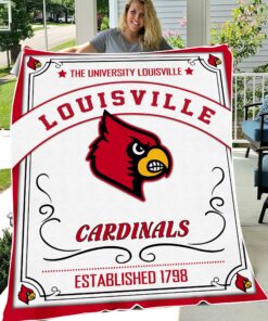 NCAA Louisville Cardinals Sherpa Fleece Blanket