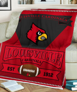 NCAA Louisville Cardinals Sherpa Fleece Blanket College Student Gift