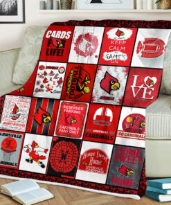 NCAA Louisville Cardinals Sherpa Fleece Blanket Gifts For Fans