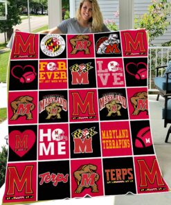 NCAA Maryland Terrapins Sherpa Fleece Blanket College Student Gift