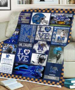 NCAA Memphis Tigers Sherpa Fleece Blanket College Student Gift