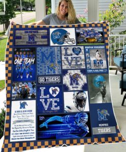 NCAA Memphis Tigers Sherpa Fleece Blanket College Student Gift