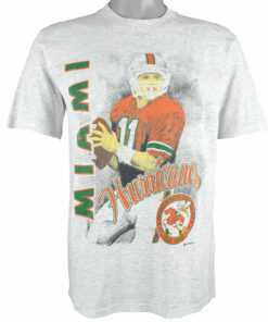 NCAA Miami Hurricanes Deadstock T-Shirt 1991 Vintage Style Hoodie Sweatshirt Reprinted Full Size Gifts for Fans
