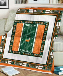NCAA Miami Hurricanes Sherpa Fleece Blanket Gifts For Fans