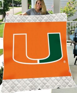 NCAA Miami Hurricanes Sherpa Fleece Blanket Gifts for Football Fans