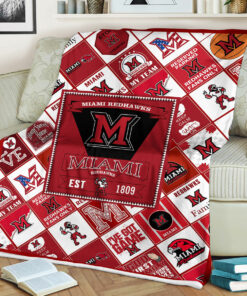 NCAA Miami (Oh) Redhawks Sherpa Fleece Blanket
