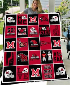 NCAA Miami (Oh) Redhawks Sherpa Fleece Blanket College Student Gift