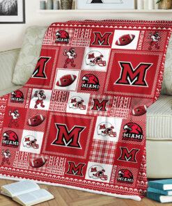 NCAA Miami (Oh) Redhawks Sherpa Fleece Blanket Gifts For Fans