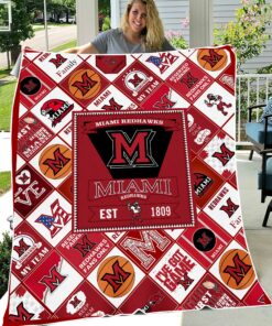 NCAA Miami Redhawks Quilt Blanket.jpg