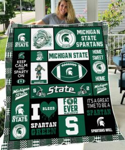 NCAA Michigan State Spartans Sherpa Fleece Blanket