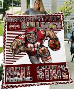 NCAA Mississippi State Bulldogs Sherpa Fleece Blanket Gifts For Fans