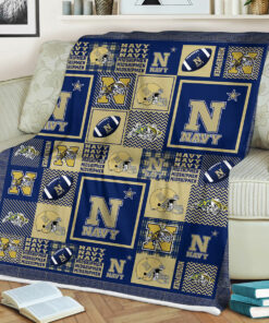 NCAA Navy Midshipmen Sherpa Fleece Blanket Gifts For Fans