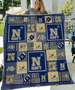 NCAA Navy Midshipmen Sherpa Fleece Blanket Gifts For Fans