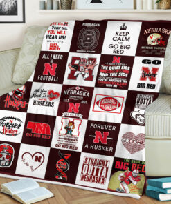 NCAA Nebraska Cornhuskers Sherpa Fleece Blanket Gifts For Fans