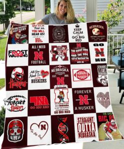 NCAA Nebraska Cornhuskers Sherpa Fleece Blanket Gifts For Fans