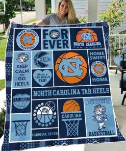 NCAA North Carolina Tar Heels Sherpa Fleece Blanket University Football Fan Gifts