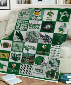 NCAA North Texas Mean Green Sherpa Fleece Blanket