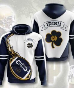 Ncaa Notre Dame Fighting Irish 3D All Over Print Hoodie, Zip-Up Hoodie