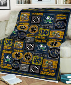 NCAA Notre Dame Fighting Irish Sherpa Fleece Blanket College Student Gift