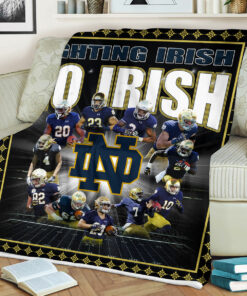 NCAA Notre Dame Fighting Irish Sherpa Fleece Blanket Gifts For Fans