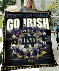 NCAA Notre Dame Fighting Irish Sherpa Fleece Blanket Gifts For Fans