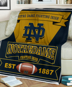 NCAA Notre Dame Fighting Irish Sherpa Fleece Blanket Gifts for Notre Dame Fans