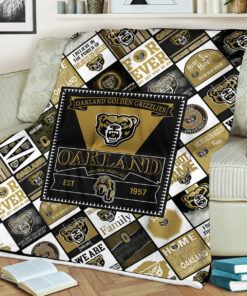 NCAA Oakland Golden Grizzlies Sherpa Fleece Blanket