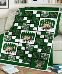 NCAA Ohio Bobcats Sherpa Fleece Blanket