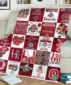 NCAA Ohio State Buckeyes Sherpa Fleece Blanket College Student Gift