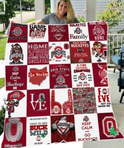 NCAA Ohio State Buckeyes Sherpa Fleece Blanket College Student Gift