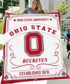 NCAA Ohio State Buckeyes Sherpa Fleece Blanket Gifts For Fans